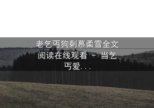 老乞丐狗剩慕柔雪全文阅读在线观看 - 当乞丐爱上千金,命运如何逆转?