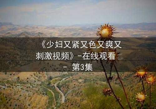 《少妇又紧又色又爽又刺激视频》-在线观看 - 第3集