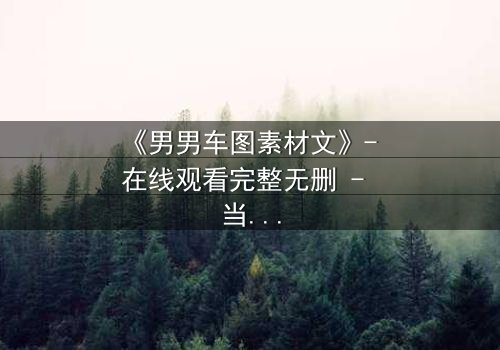 《男男车图素材文》- 在线观看完整无删 - 当禁忌之恋撞上致命阴谋