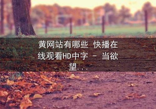 黄网站有哪些 快播在线观看HD中字 - 当欲望与正义在数字迷宫中激烈碰撞