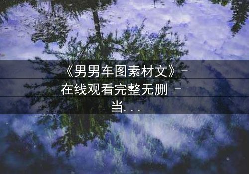 《男男车图素材文》- 在线观看完整无删 - 当引擎轰鸣遇上禁忌之恋