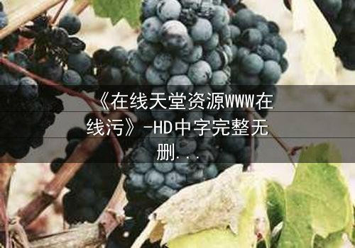 《在线天堂资源WWW在线污》-HD中字完整无删 - 当虚拟天堂吞噬现实人性