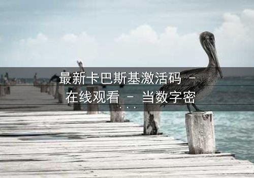 最新卡巴斯基激活码 - 在线观看 - 当数字密钥成为生死赌注