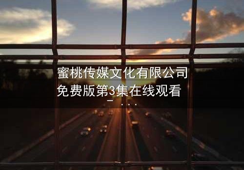 蜜桃传媒文化有限公司免费版第3集在线观看 - 揭开隐藏的真相,你敢直面吗?