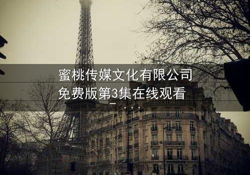 蜜桃传媒文化有限公司免费版第3集在线观看 - 当爱情与阴谋交织,谁将揭开真相?