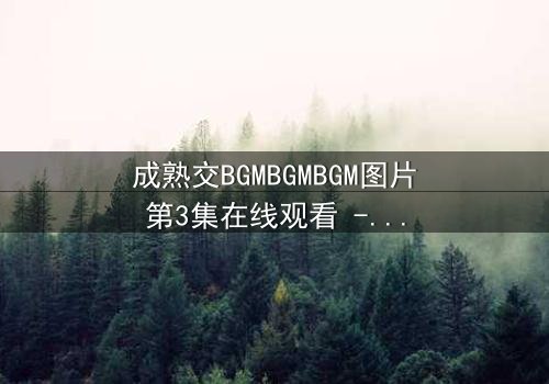 成熟交BGMBGMBGM图片第3集在线观看 - 一场跨越时空的禁忌之恋,真相即将揭晓
