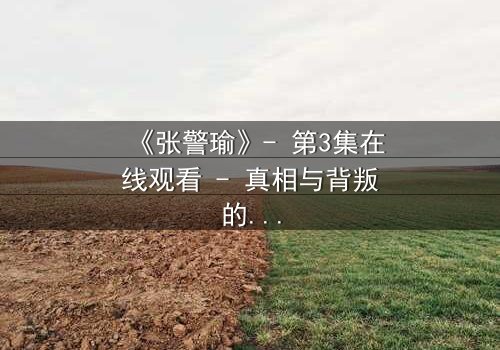 《张警瑜》- 第3集在线观看 - 真相与背叛的致命抉择