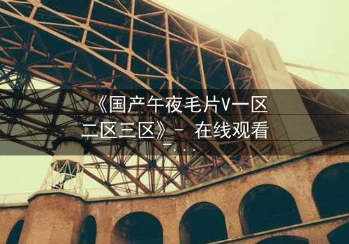 《国产午夜毛片V一区二区三区》- 在线观看 - 第5集