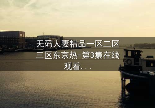 无码人妻精品一区二区三区东京热-第3集在线观看 - 揭开禁忌之恋的终极秘密