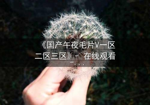 《国产午夜毛片V一区二区三区》- 在线观看 - 第3集