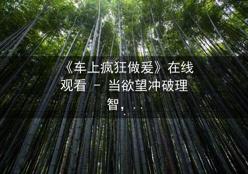 《车上疯狂做爰》在线观看 - 当欲望冲破理智,车内激情引爆致命危机